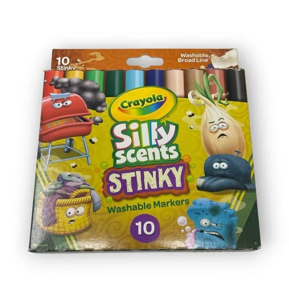 Crayola Markers Silly Scents Stinky 10 Pack Rare 2019 Novelty Gag Art Supplies